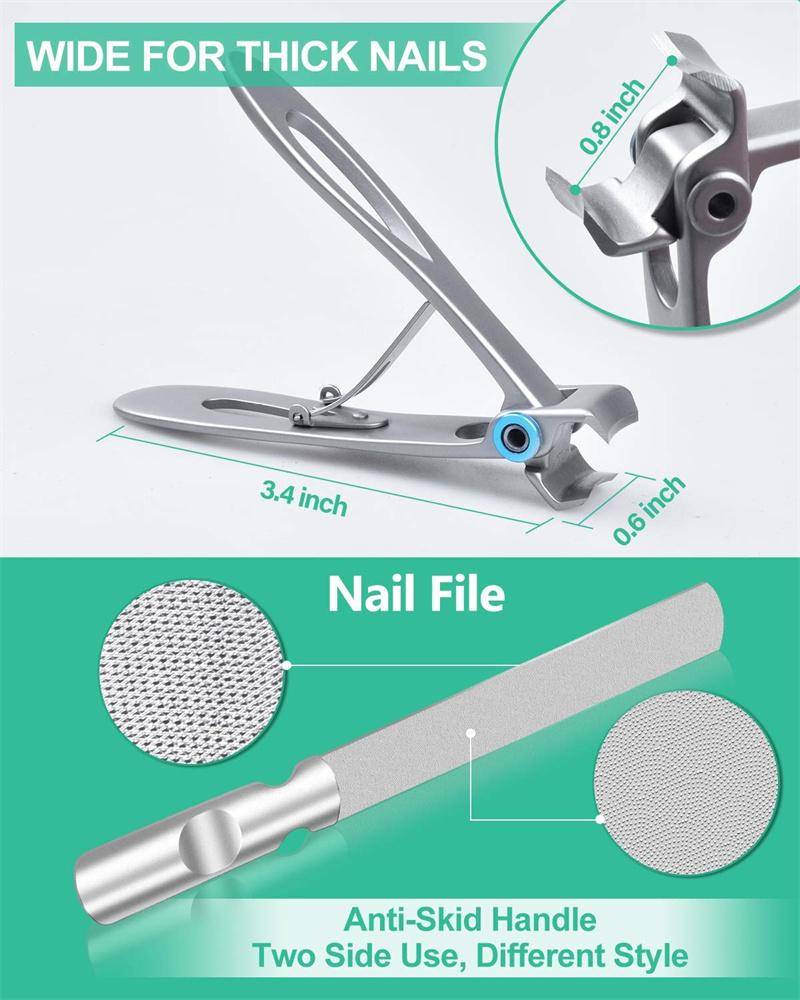 Füße Zehennagelknipser-Set, professionelle Nagelknipser für dicke eingewachsene Zehen, für Männer, Senioren, Pediküreknipser, Zehennagelschneider, Nagelwerkzeuge