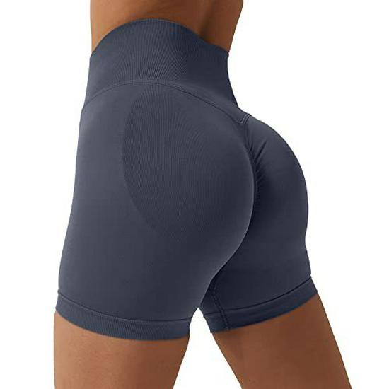 Pantaloni Scurți Seamless pentru Yoga - Foarte Elastici, Model Peach Fit