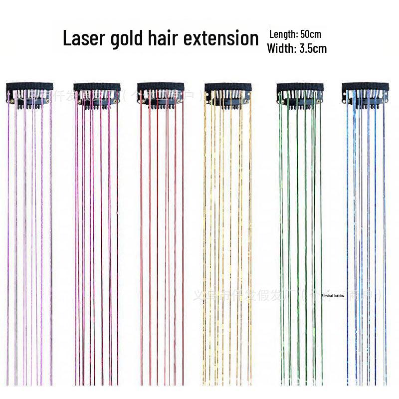 Χρυσές επεκτάσεις μαλλιών με πούλιες - Μεταλλικά κλιπ κορδέλας ευρωπαϊκού και αμερικανικού τύπου για περούκες πάρτι