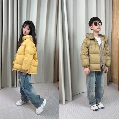 Children's New Boys and Girls Down Jacket Casual Short Hooded White Duck Down Jacket Children's Clothing