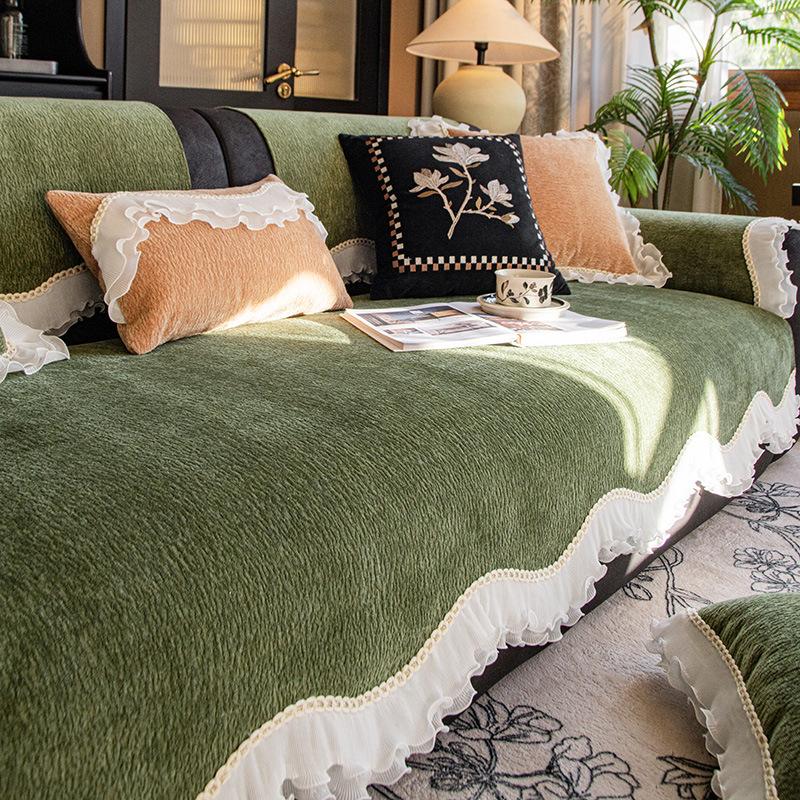 New French Sofa Cushion, Light Luxury, High-end Sense, Universal In All Seasons, Special-shaped Irregular Non-slip Cover, Cover Cloth Towel