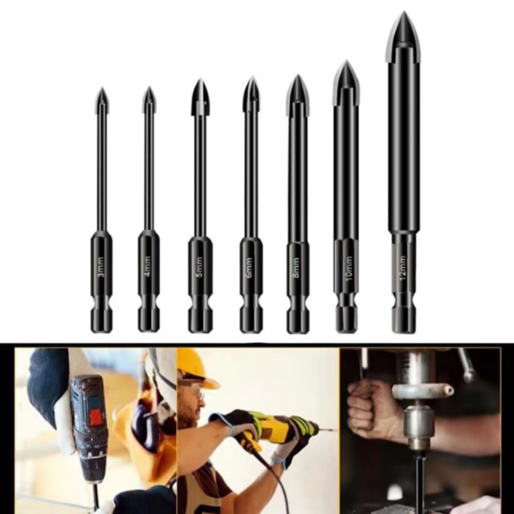10pcs/set Professional Tile Drill Bit 3-12mm Glass Drill Bit Drill Bits Set  Glass Drilling