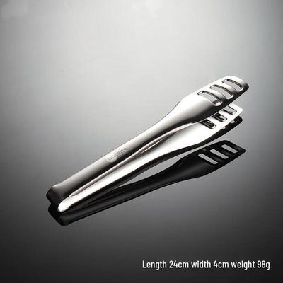 ZISIZ 9-inch Square Head Stainless Steel Food Tongs