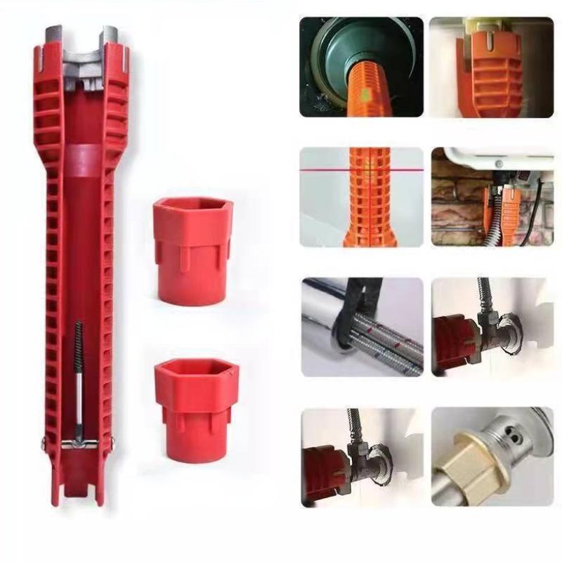 4 Stück Rutschfester Flume Steckschlüssel Nussentferner für Spülenreparatur Badarmatur Montage Sanitärinstallation Handwerkzeug