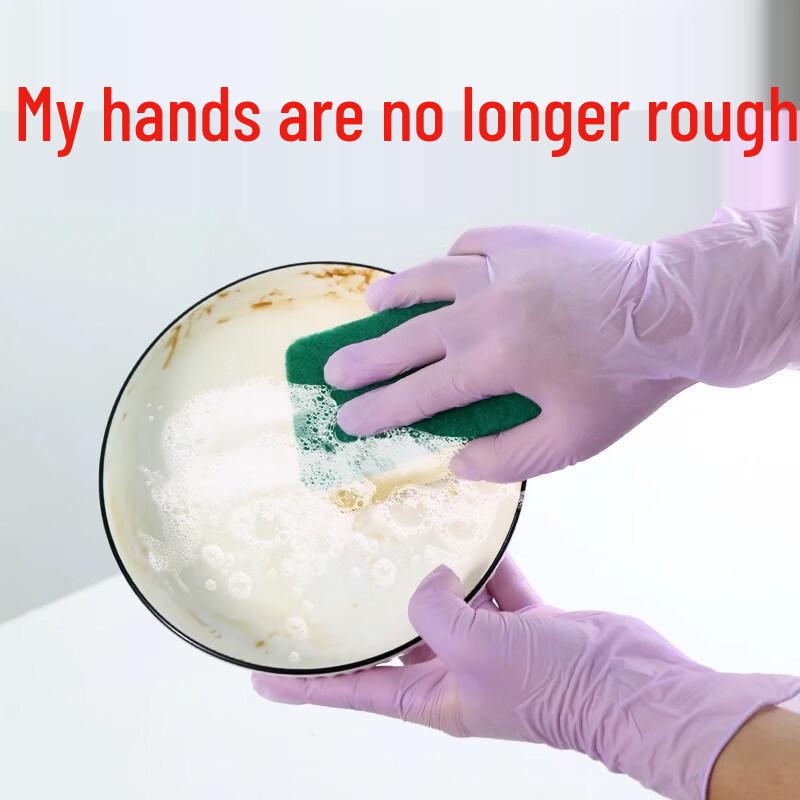 ZISIZ Durable Nitrile Dishwashing Gloves