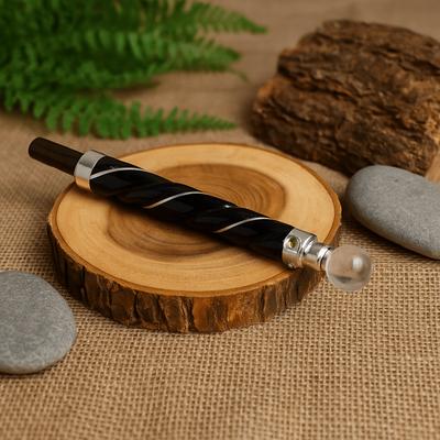 Crystal Wand, Tiger Eye Star Twisted Copper