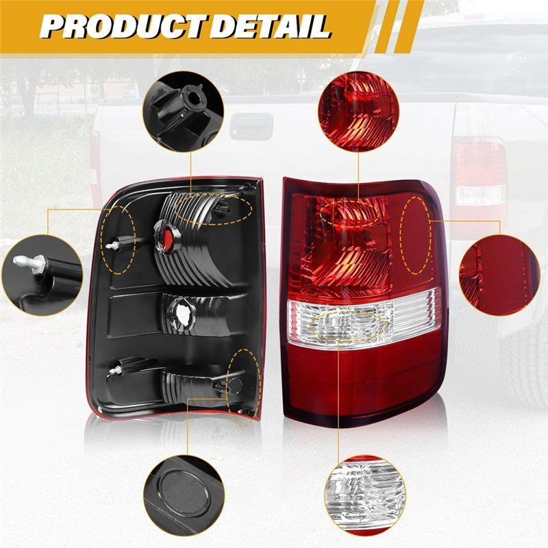 Precise For Ford F-150 2004-2008 F150 Tail Light Assembly Brake Rear Light Replacement 5L3Z-13405-CA, Without Bulb Parts , Right