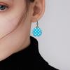 Woman Polkas Dot Earrings Scarf Headband Cats Eye Glasses 50's Costume Accessories Set for Party