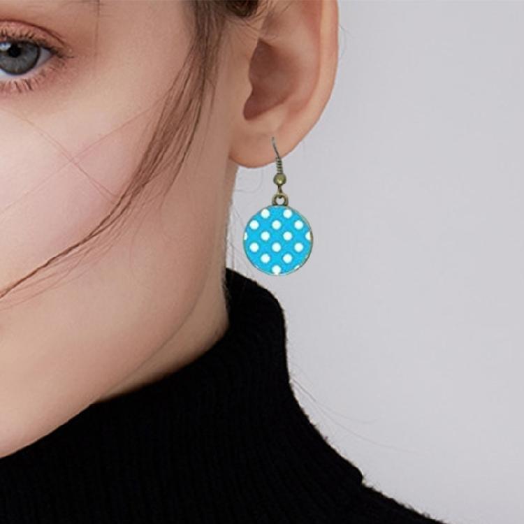 Woman Polkas Dot Earrings Scarf Headband Cats Eye Glasses 50's Costume Accessories Set for Party