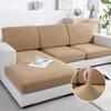 Thickened Cushion Cover Wave Pattern Jacquard Fabric Couch Seat Elastic Cover For Family Room L Form L Shape Couch Backrest Furniture Protector