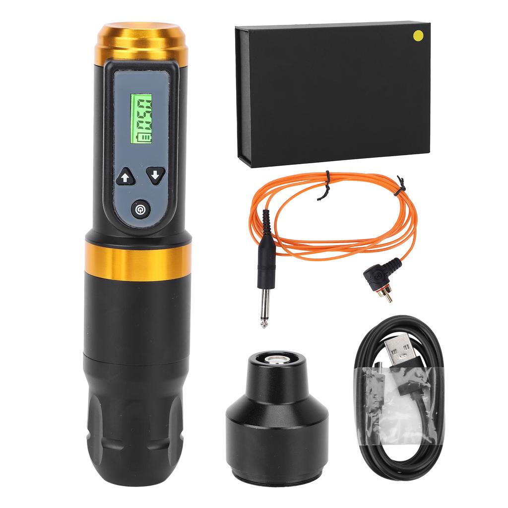 Cordless Power Supply Rotary Tattoo Pen Professional Aluminum Alloy Motor Tattoo Pen with RCA