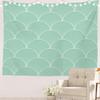 Abstract Modern Aesthetic Tapestry, Simple Dot Neutral Tones Wall Art Hanging Decoration Polyester Fiber White Ruffled Around