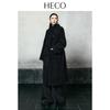 HECO Women's Thickened Sheared Wool Mid-Length Coat