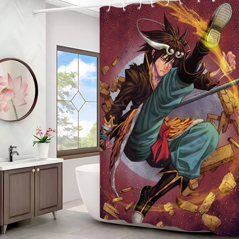 God Of H-high S-school Shower Curtain With Waterproof And Mold Resistant Shower Curtain Polyester Durable Bathroom Screen