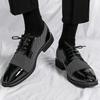 Designer Gentleman Mixed Patchwork Leather Oxford Shoes For Men Moccasins Wedding Prom Homecoming Party Footwear Zapatos Hombre