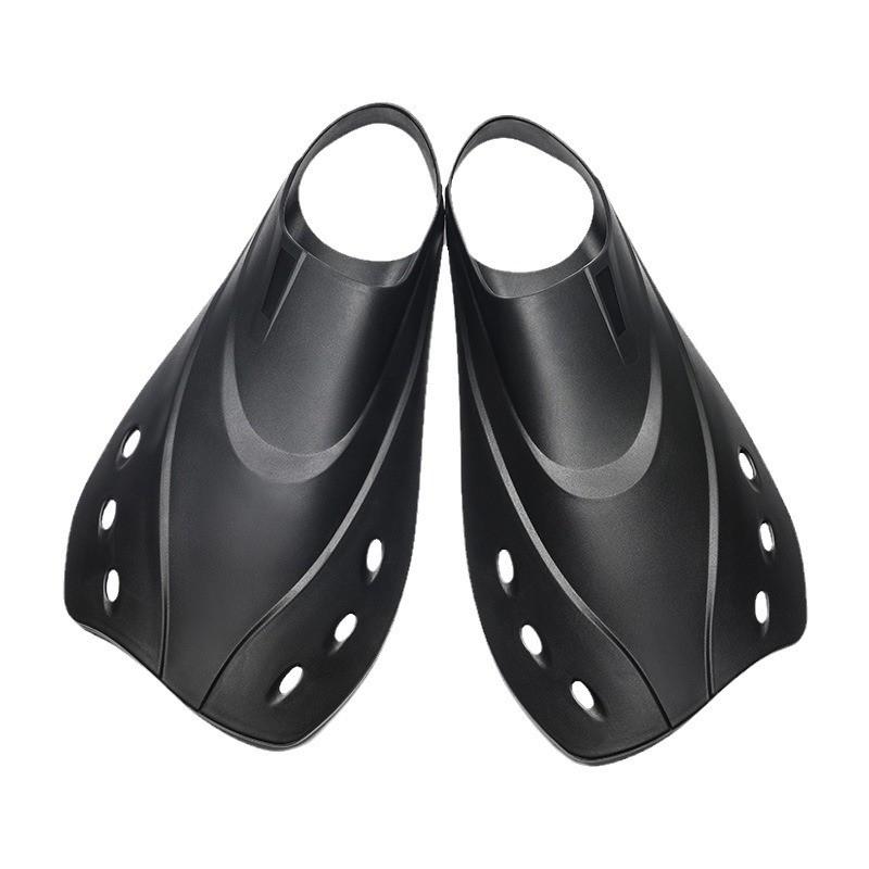 Short Swimming Fins Snorkeling Scuba Diving Training TPR Material Adjustable Fit S To XL Sizes