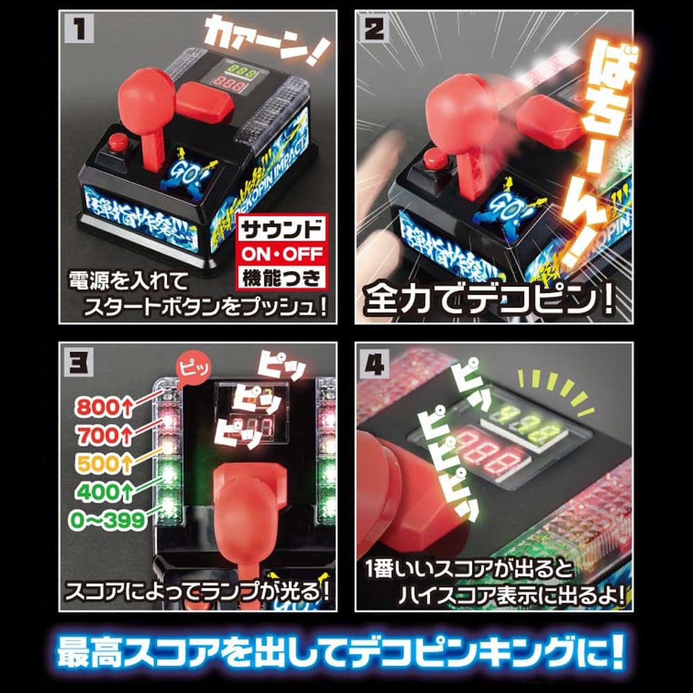 Finger Explosion!! Impactful Dekopfing Toy, Party Game, Approx. W11.6 x D10.9 x H15.6cm (Blue)