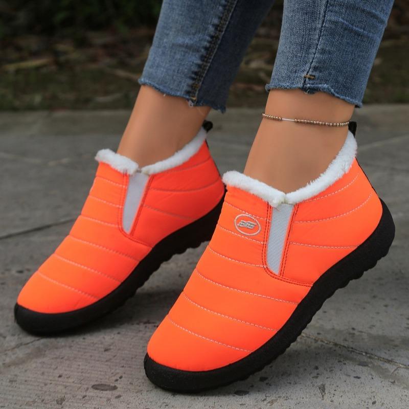 Women's Cotton Shoes, Large-sized Snow Boots, One-foot Fleece Cotton Boots, Cold-proof and Warm Women's Ankle Boots
