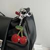 Sparkling Cherry Bag Accessory Fashion Keychain Alloy Texture Cherry Keyrings Suitable for Party and Casual Outfits