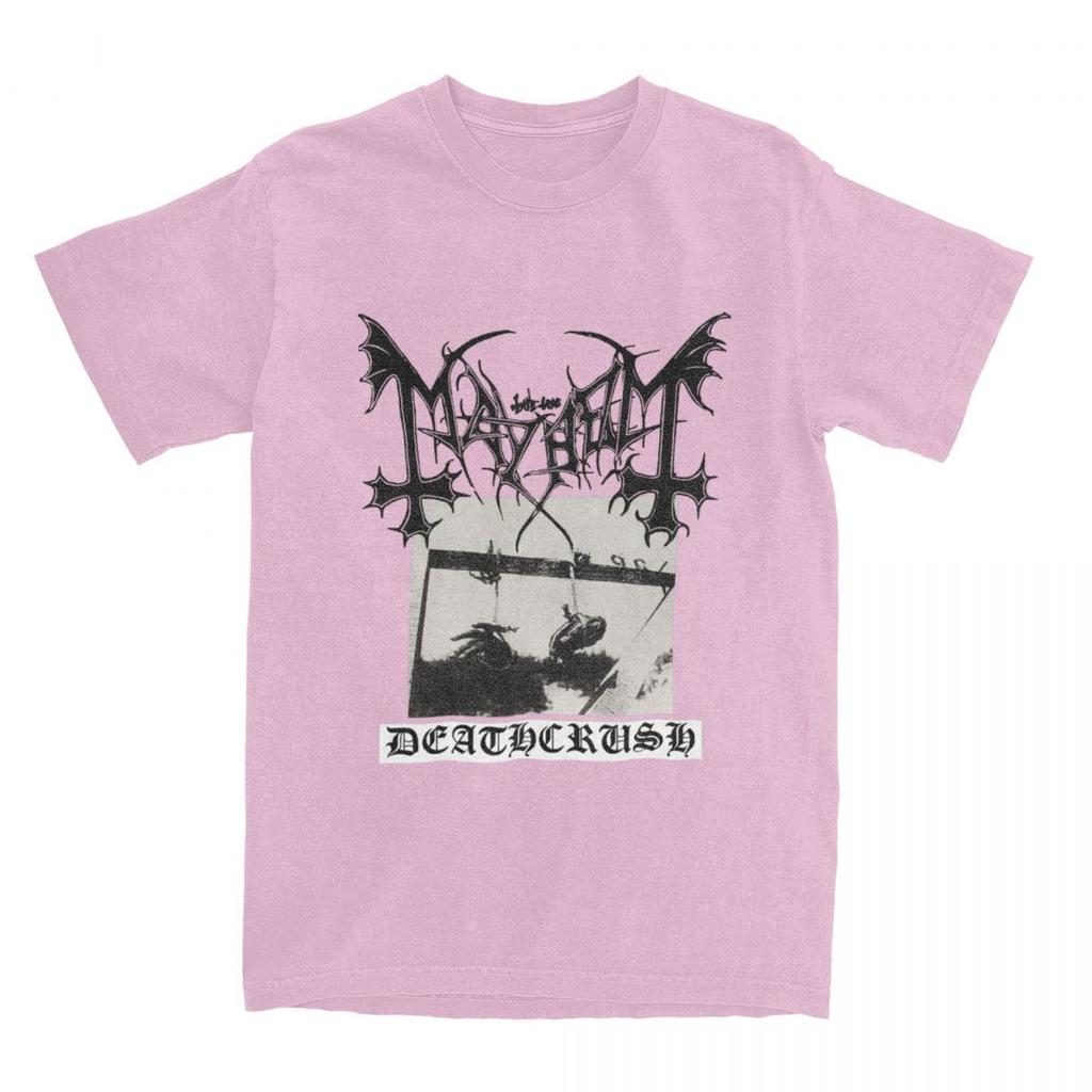 Men Women T Shirt Deathcrush Mayhem Song Merch Fun Vintage Pure Cotton Short Sleeve T Shirt O Neck Large Size T Shirt