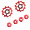 2 stuks Aluminium 11T Geleidewieltje Achterderailleur Katrol Voor Fiets