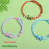 Iridescent Butterfly Five-Color Woven Bracelet – Handmade Ethnic Style Friendship Gift for Dragon Boat Festival.