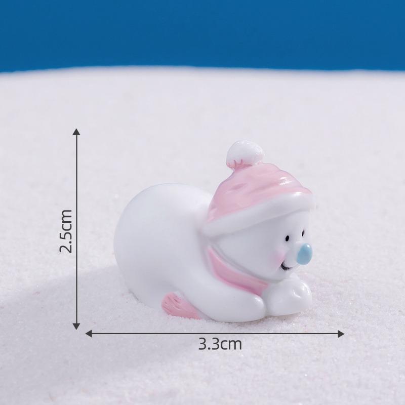 Cute Micro-landscapes Snowball FightsChristmas Snowman Dolls Decorations, Crystal Bottles Accessories Mini Trinkets