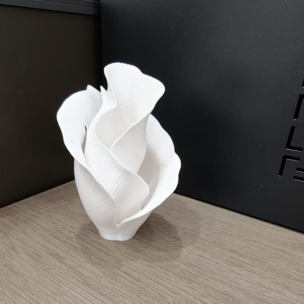 3D Printed Flower Vase Nordic Style Petal Statue Flower Holder Abstract Vase  Gift