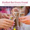 Clear Plastic Champagne Glasses Disposable Champagne Flutes for Parties, Weddings, and Toasting - Elegant and Durable 4.5oz