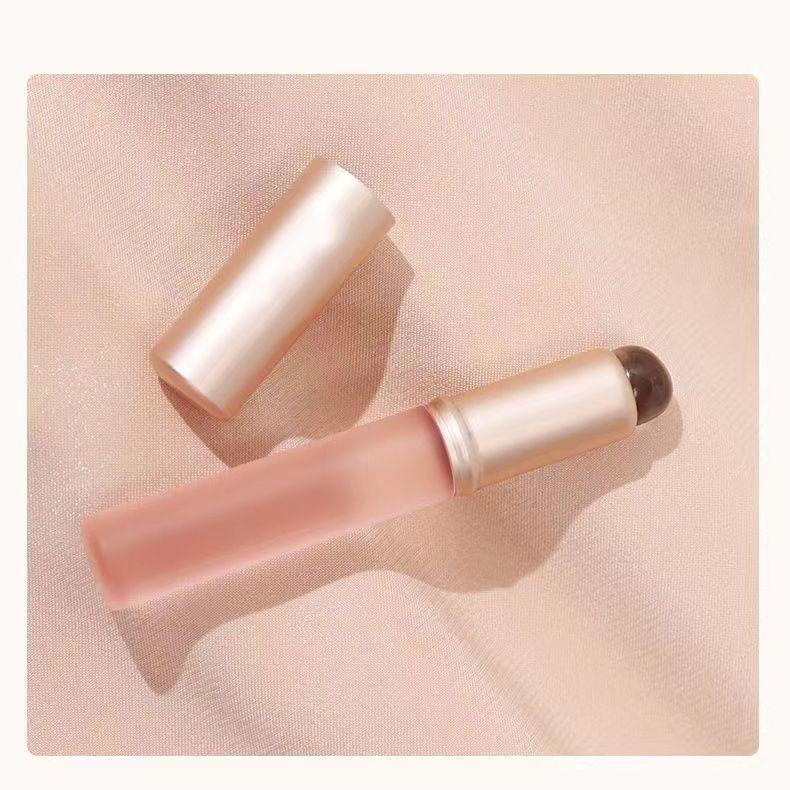 Portable Silicone Lip Brush with Concealer Lid – Round Head Design