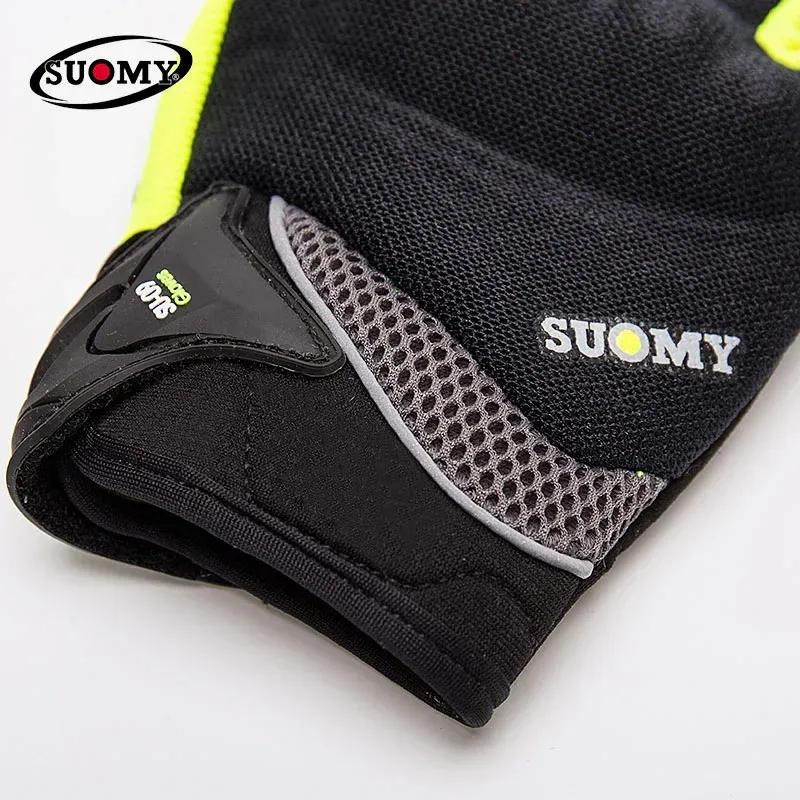 SUOMY Breathable Full Finger Racing Motorcycle Gloves Quality Stylishly Decorated Antiskid Wearable S-XXL Moto Gloves