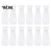 Trendy Flower Container Clear Bud Vase, Plastic Transparent Modern Smooth Finish Vase Table Centerpiece for Home Party Wedding Decor Elegant