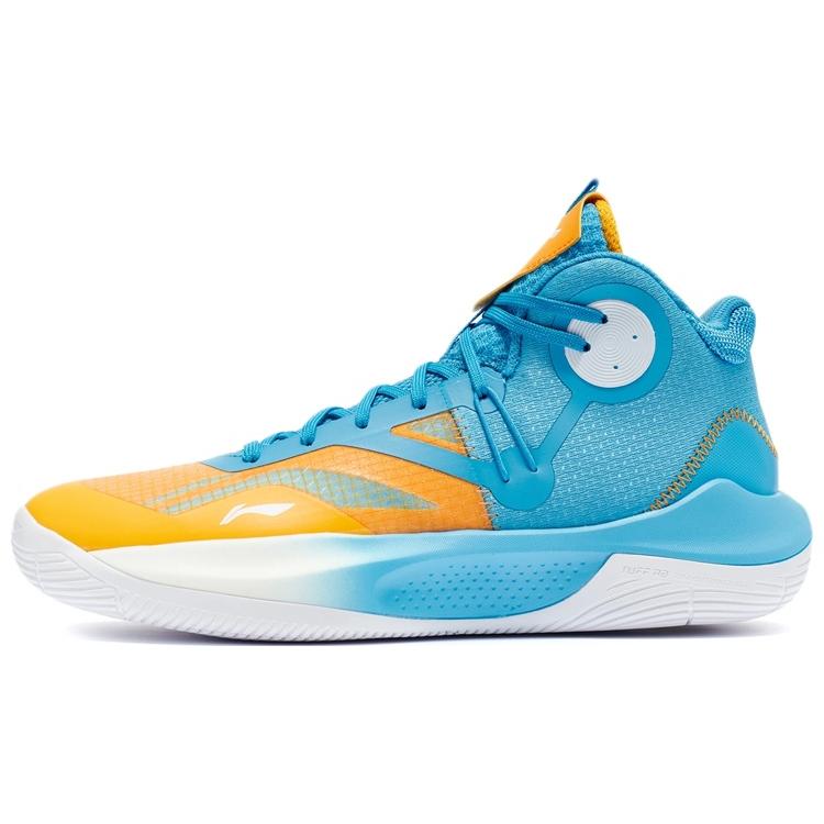 Li Ning Sonic 9 Team Cushioning Slip Resistant Abrasion Resistant Coverage Support Rebound Mid Top Basketball Shoes ABPR017-12