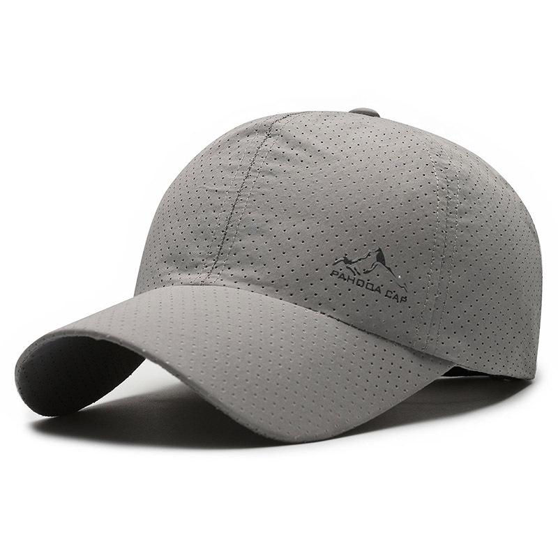 Quick-Drying Mountain Print Baseball Cap - Perforated Duckbill Sun Hat for Outdoor Sports & Casual Wear