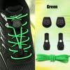 1Pair Press Lock Buckle Lazy Shoe Laces Elastic Round Shoelaces with For Kids Adults Suitable for A Variety of Shoes