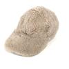 Fur Moko Moko Teddy Hat Cap Baseball Cap Wool / Silk Beige
