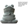 Green Sandstone Meditation Frog Ornament Sitting Frog Figurine Statue Animal Sculpture Indoor Outdoor Aquarium Water Garden Decoration