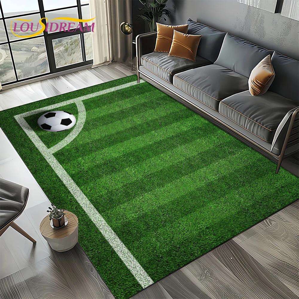 Football Field Soccer Sport 27 Style Carpet Rug for Living Room Bedroom Home Sofa Decoration,Kids Area Rug Non-slip Floor Mat