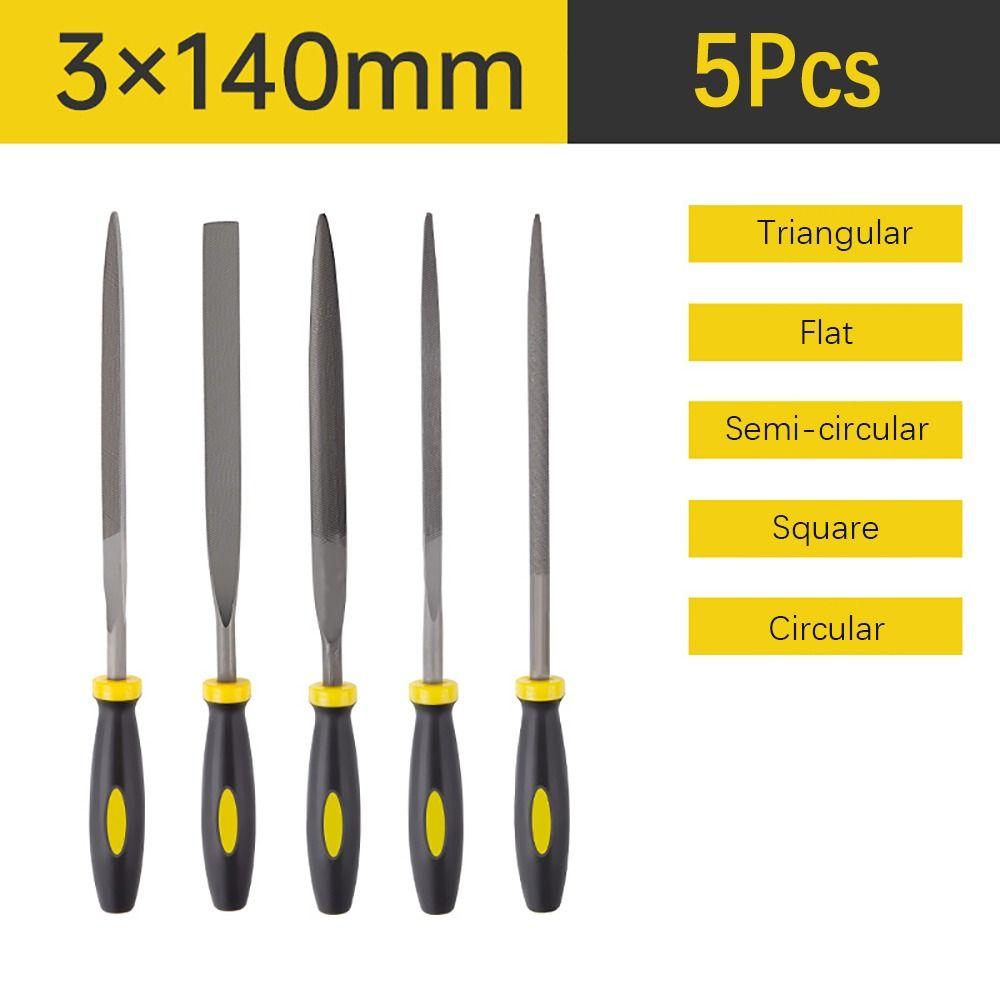 5Pcs/Set Grinding Rasp Needle File Sharpening Rasp Durable Hand File