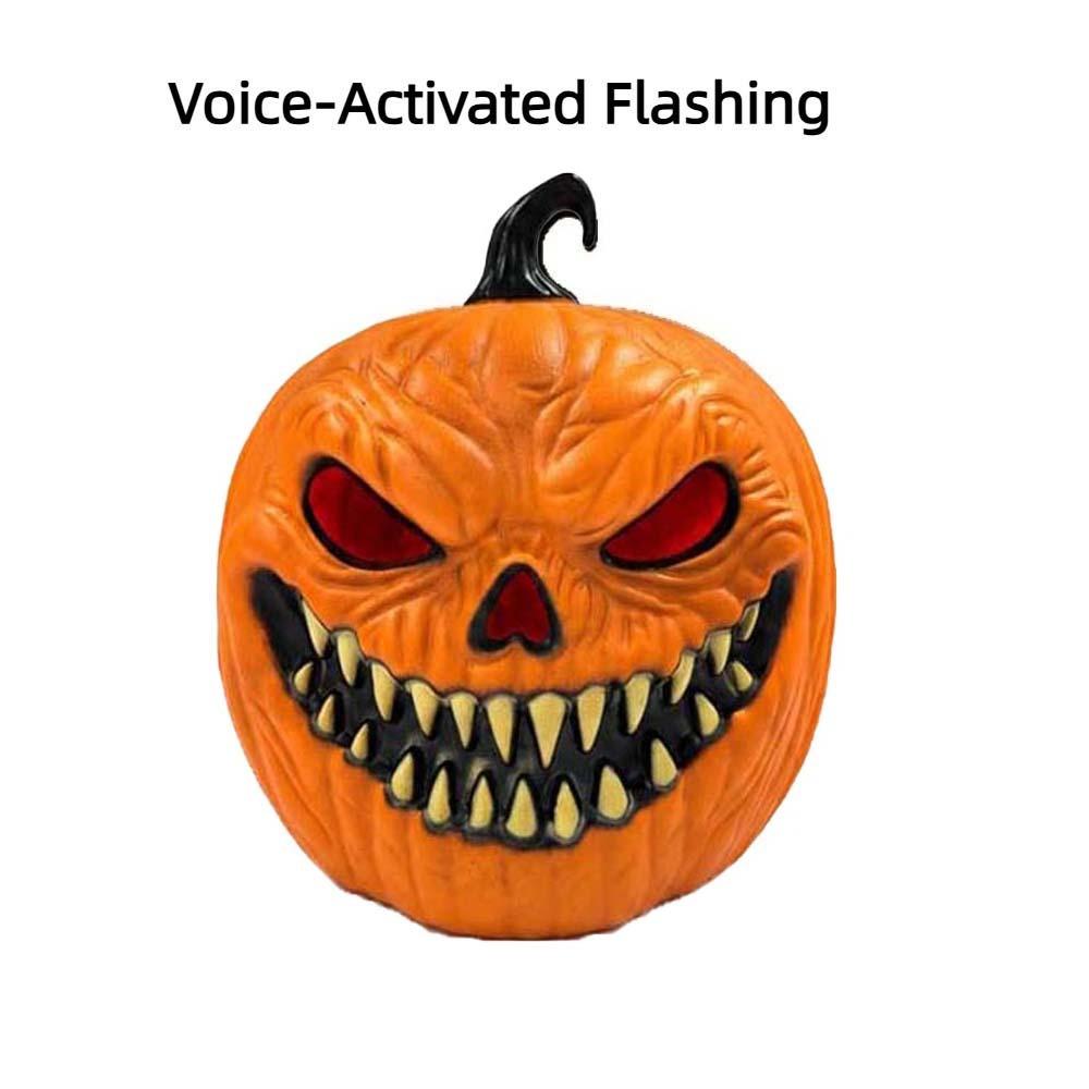 Świecąca Lampka Halloweenowa Aktywowana Dźwiękiem Lampa Dynia do Wnętrz