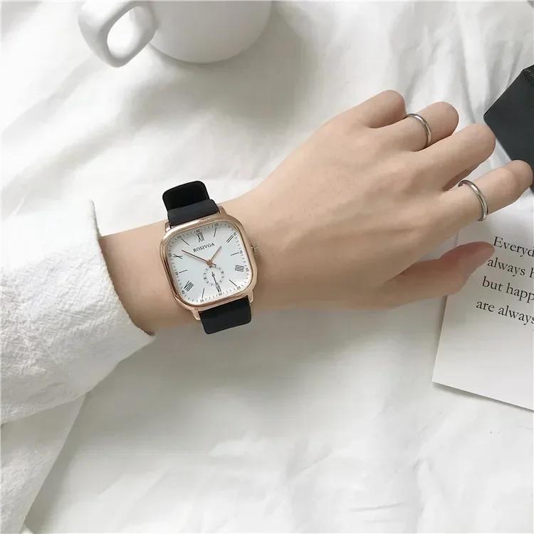 

Minimalist Watch Couple Simple Square Dial Quartz Male Female Watches Casual Fashion Wristwatch Mens Quartz Clock Reloj Mujer