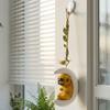 Yousheng Resin Moon Dog Ornament Cute Dog On Crescent Hanging Decoration with Hemp Rope for Indoor Outdoor Backyard Patio Home Decor