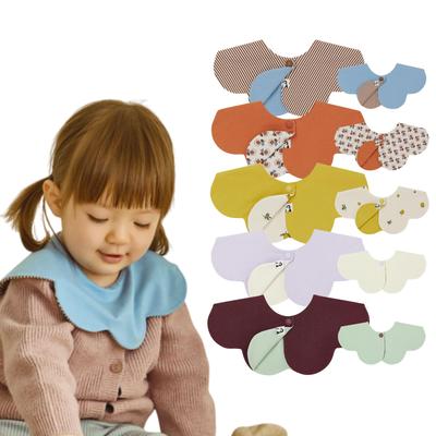 Konny Baby Lätzchen Wendbar Baby Saugfähig und für Mädchen und Baby Babyparty 5 Gelb Blau [Konny] Set, Lätzchen, 360° Drehbar, Schnelltrocknend, Schlicht, Jungen,