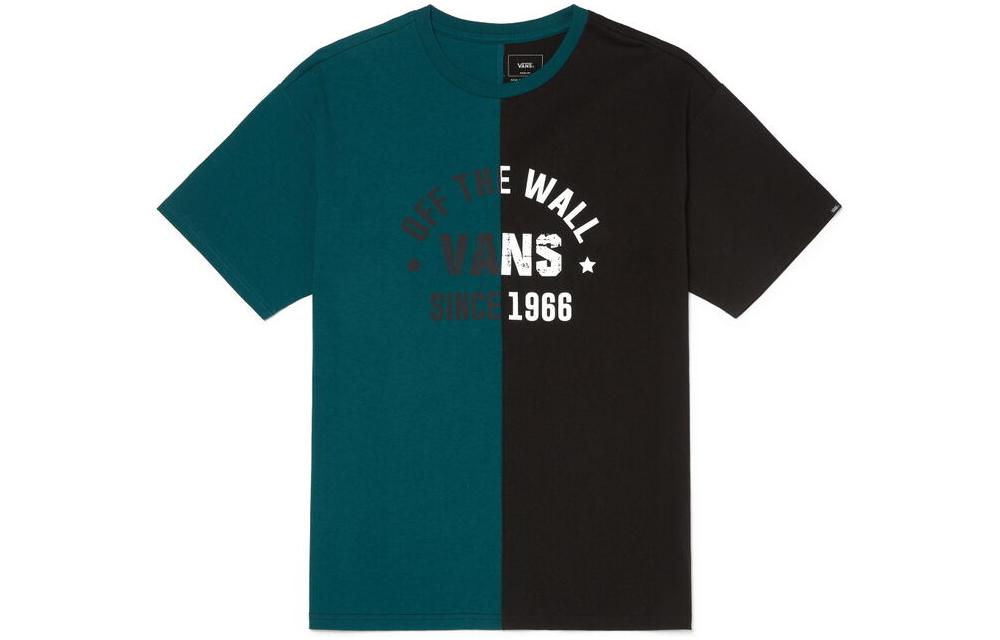 Vans T Shirts Unisex Dark Cyan Crew Neck Moderate Straight Fit VN0A7TRO60Q M