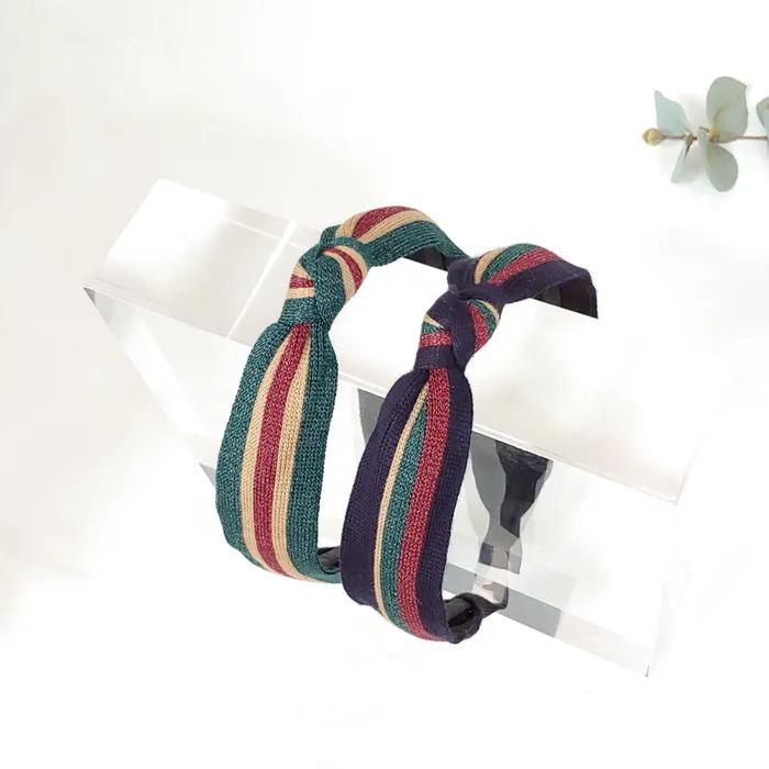 LALA Twinkle Knot Hairband - Navy Green