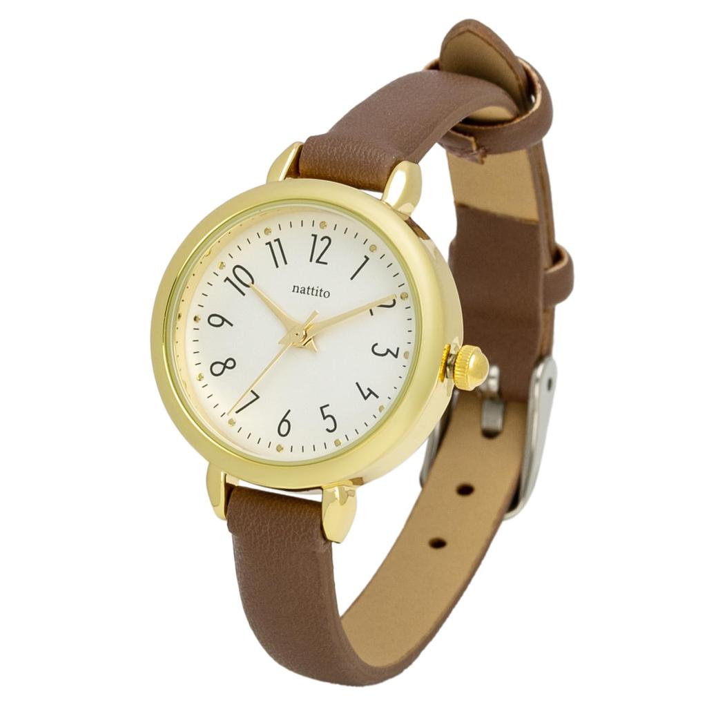 [Fieldwork] Women's Watch Analog Leather Strap Simple Easy To See Brown Lloyd YM092-5