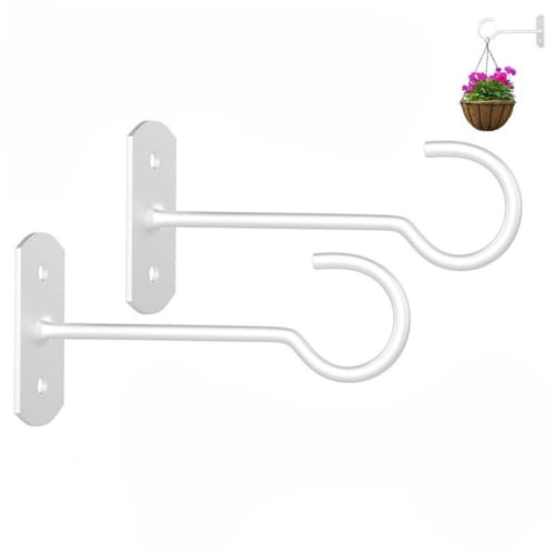 DUOLEIMI Ceiling Hooks, Set of 2, Hanging Hardware, Screw Hooks, Long, for Hanging Curtains, Hanging Planters, Lanterns, Brackets, Plants, Wind Chimes