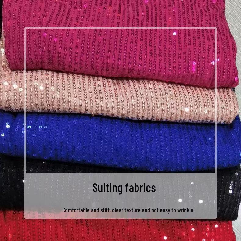 Damen 2023 Frühling Trendiger Rock-Stil Rundhals Paillettenjacke