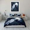 Moonlit Forest Bird Art Set Soft Comfortable Duvet Cover Bedding Set Included 1*Duvet Cover & 2*Pillowcases, Gift