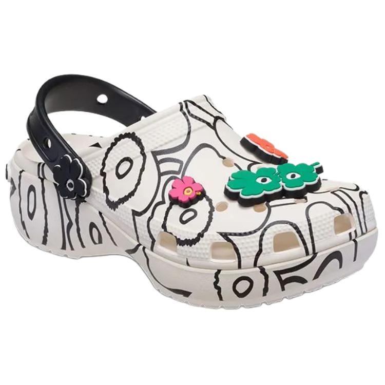 Marimekko x Crocs  Classic Platform Clog Unikko Print Men Sneakers White Multi-Color 211411-90H